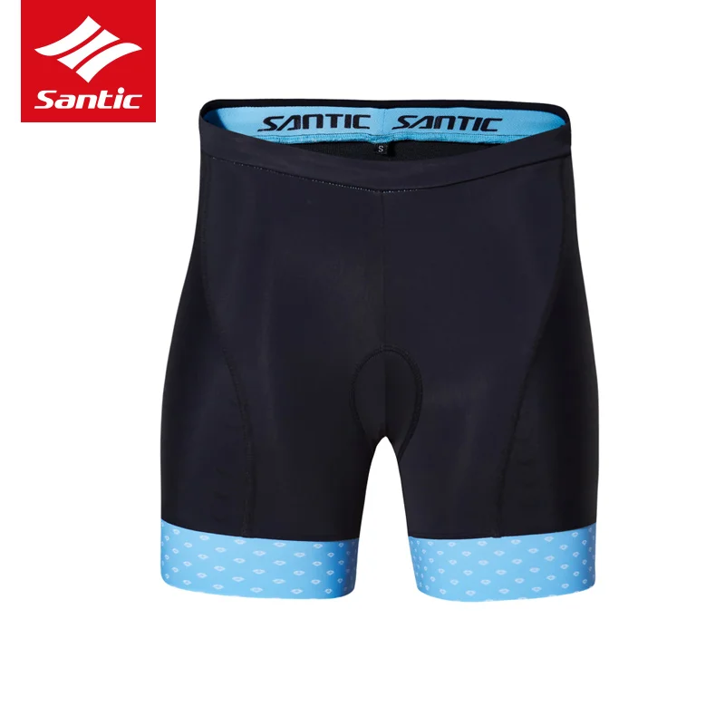Новые Santic велосипедные шорты женские синие/розовые гелевые 4D Pad быстросохнущие
