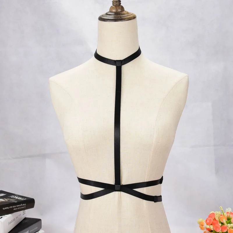 JLX. Портупея сексуальный бюстгальтер без косточек в стиле Харадзюку Готический