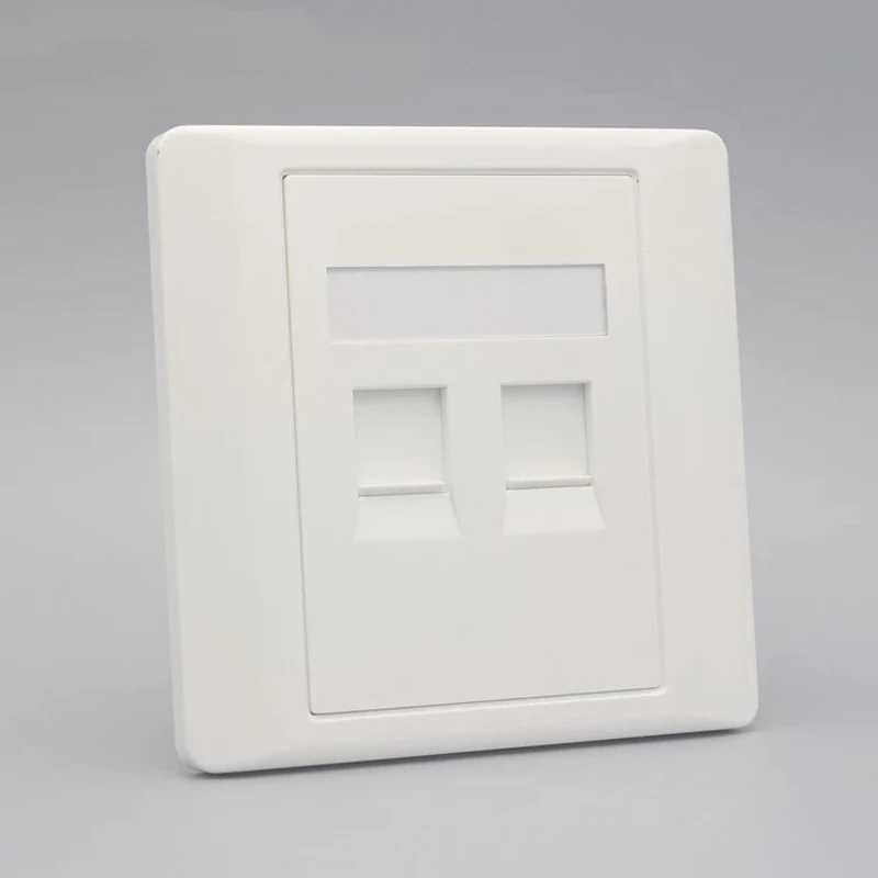 2 шт. панель настенного гнезда Rj45 Jack модульная порта Cat6 Pc Keystone настенная Лицевая