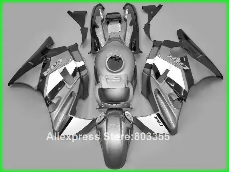 Серебряные Обтекатели для Honda CBR600 F2 комплект обтекателей 1991 1992 1994 (все маленькие