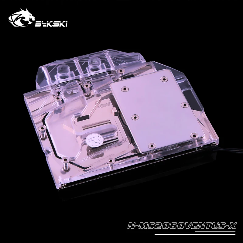 BYKSKI водный блок для MSI GeForce RTX2060 VENTUS XS / Full Cover графическая карта радиатор медный