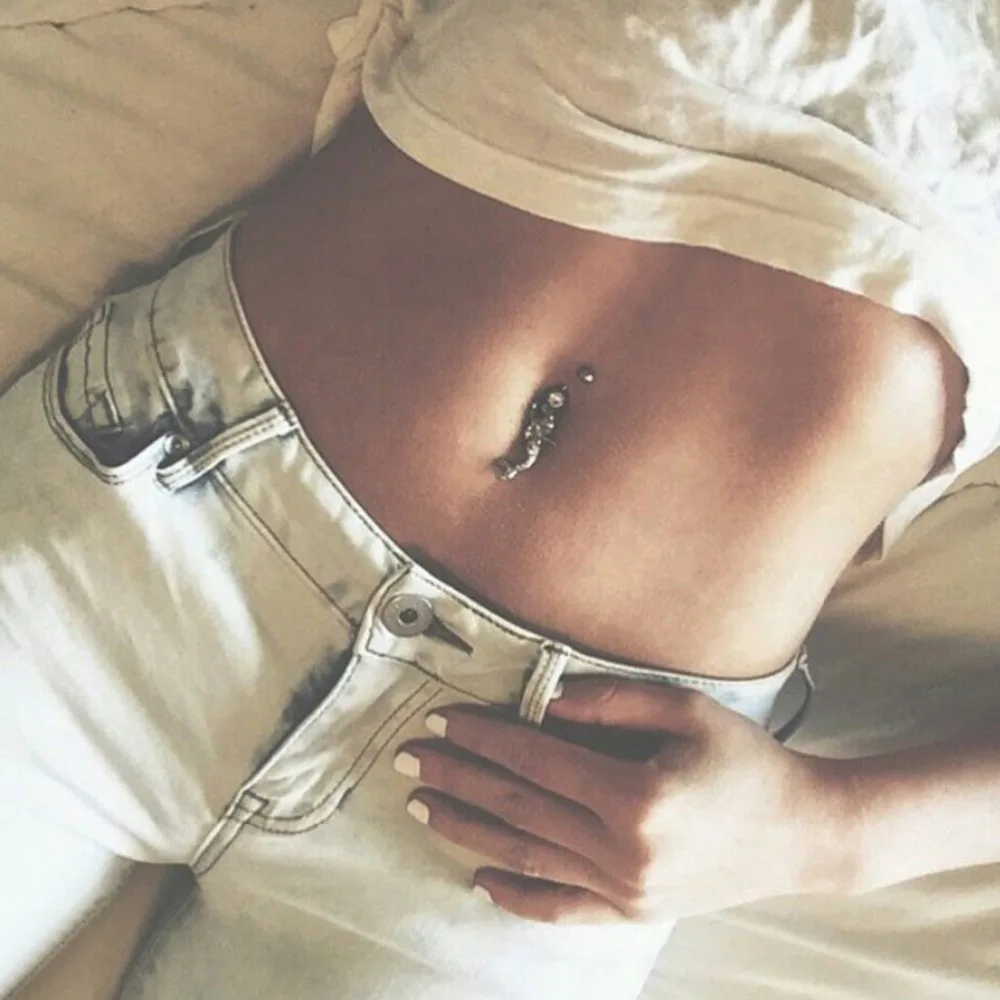 1 шт. модные хирургические стальные серебристые кольца на пупок русалки пирсинг