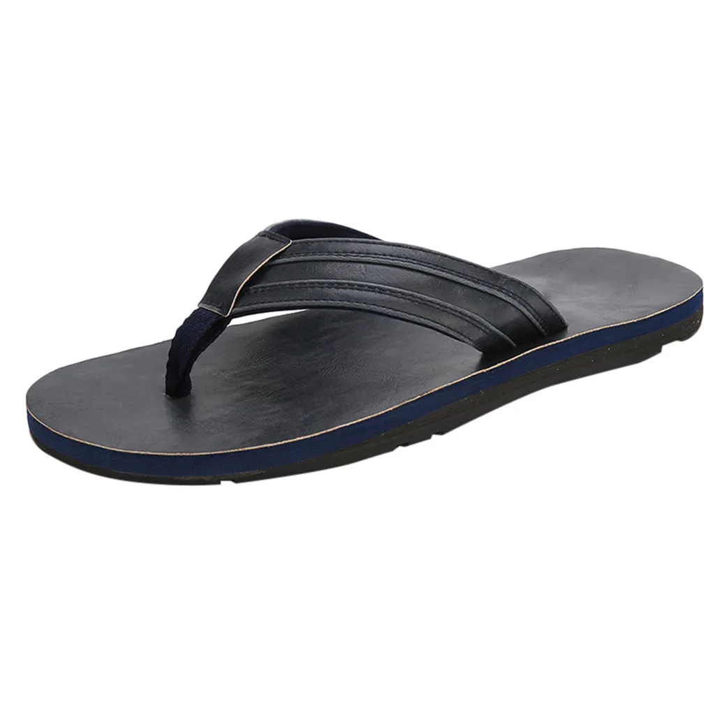 SAGACE/мужские летние пляжные дышащие уличные тапочки Однотонные Вьетнамки Удобные