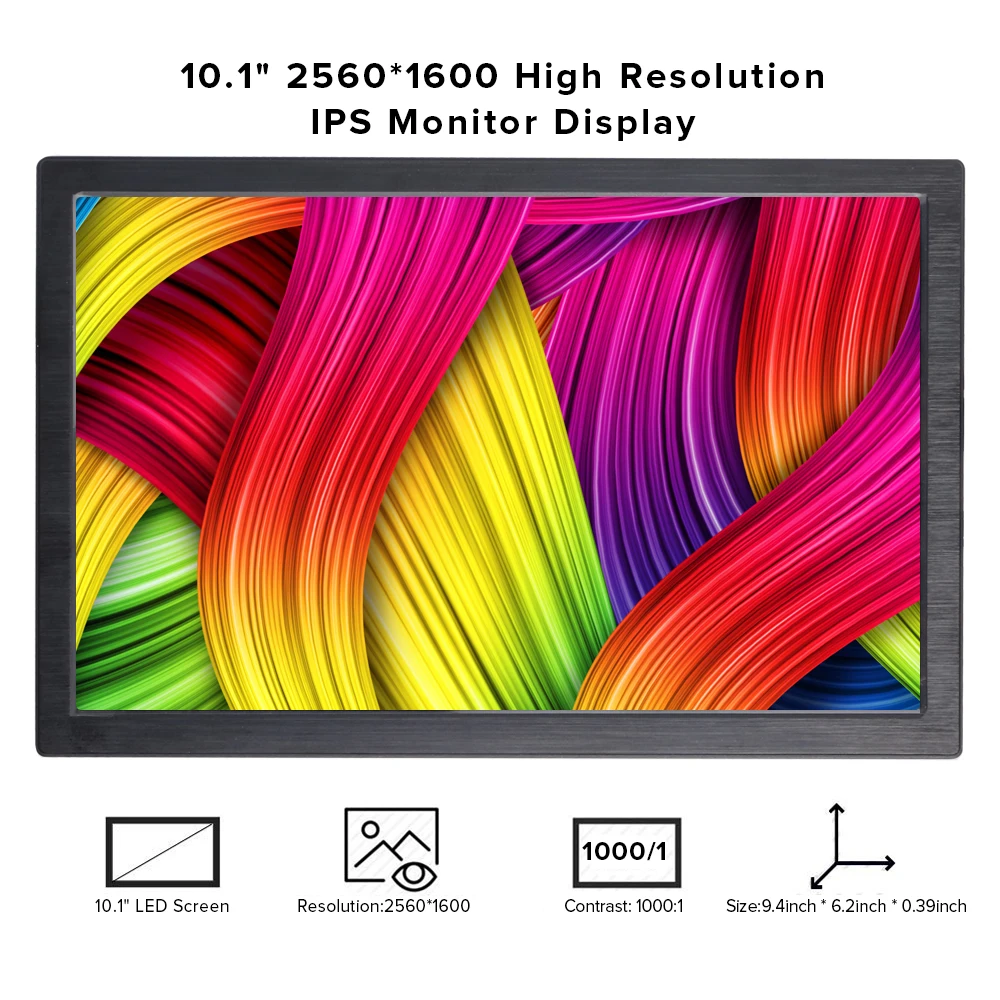 10 1 дюймов игровой монитор Портативный 2560x1600 P HDMI ips 2 К Дисплей для PS3 PS4 xbox Ns