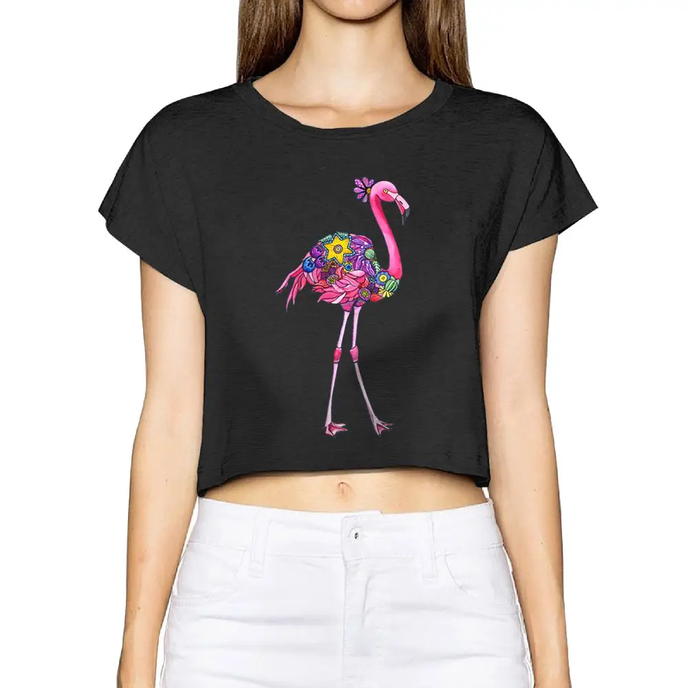 SAMCUSTOM Camisetas настоящий короткий Новый Фламинго шоппинг 3D печать модная уличная