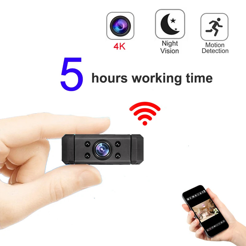 Невидимая ночная версия Wifi IP мини камера беспроводная 1080P для записи видео