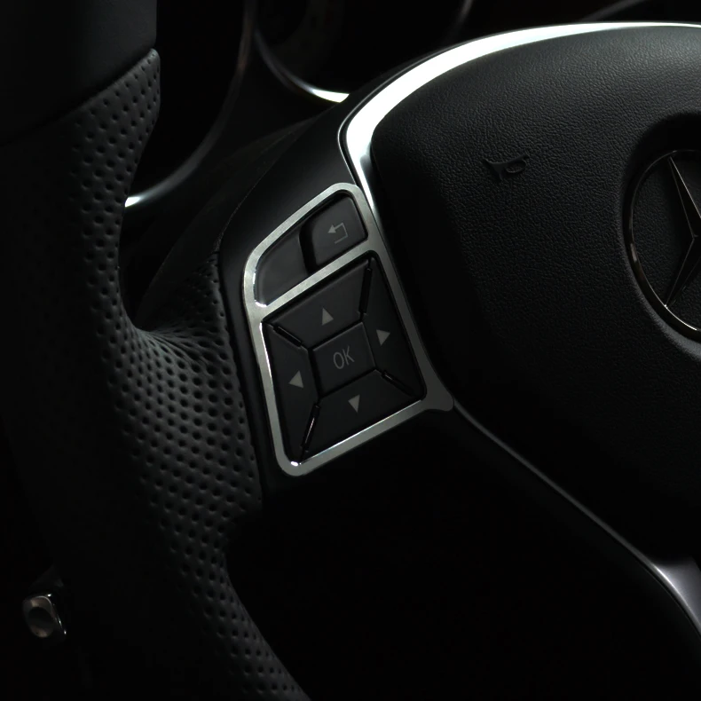 

For Benz A Class W176 2012-2015 Aluminium Alloy Steering Wheel trim cover