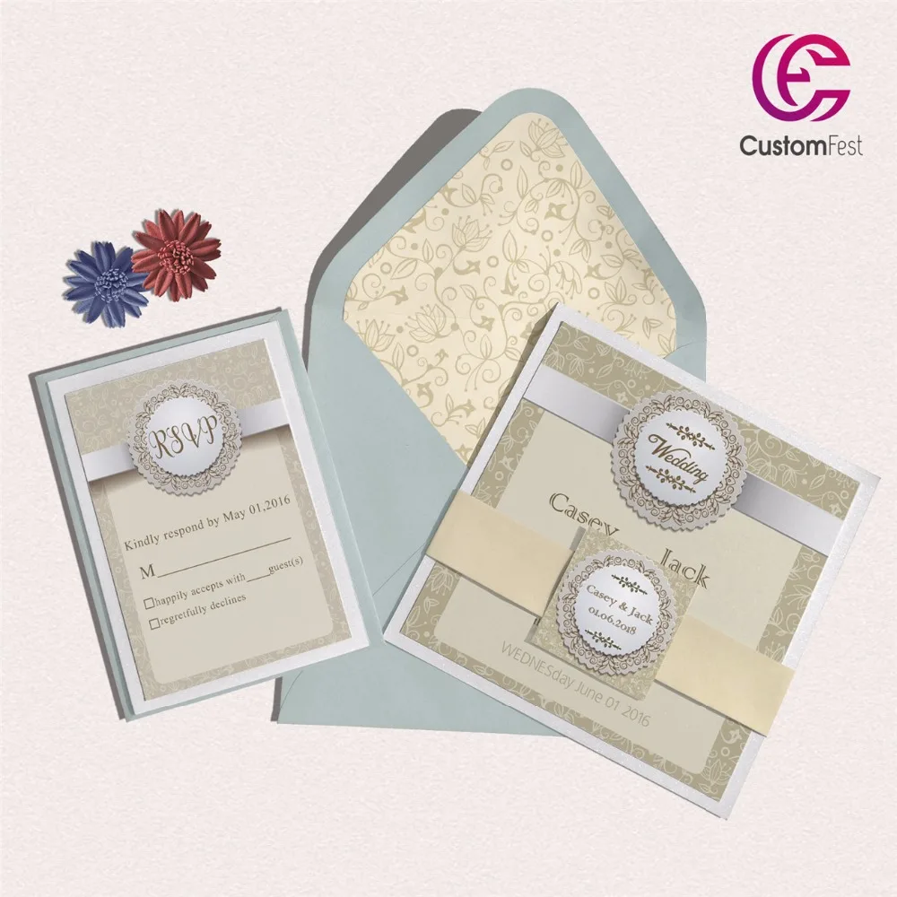 30 шт./лот Серебряная лента дизайн с персонализированной подкладкой конверт