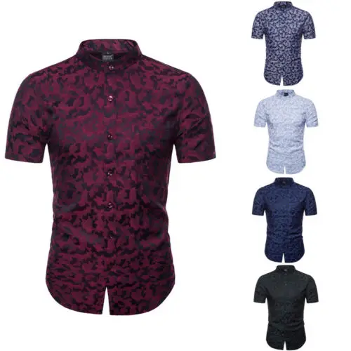 Лидер продаж мужские классические рубашки с коротким рукавом повседневная