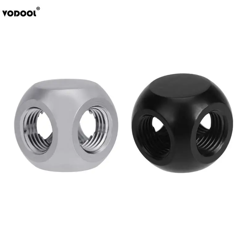 

VODOOL Brass G1/4, 4-сторонний сплиттер для водяной трубки, тройник, Шариковая форма, адаптер для ПК, водяное охлаждение