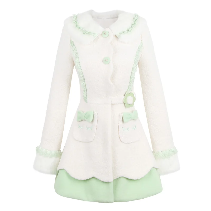 Конфеты дождь осенне-зимняя одежда из шерсти Мех животных Куртка с воротником