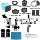 Цифровой микроскоп с автофокусом HDMI, мультифокальный Тринокулярный стереомикроскоп 3,5-90X с двойной стрелой, набор микроскопов с камерой