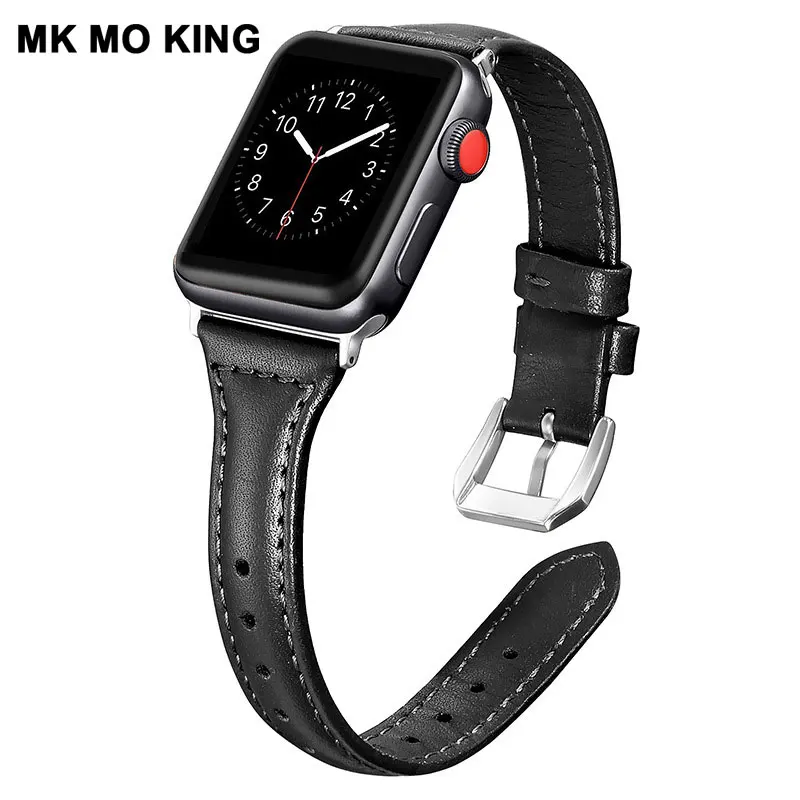 Модный кожаный ремешок с принтом для Apple Watch 1/2/3 серия 38 мм 40 42 44 iWatc