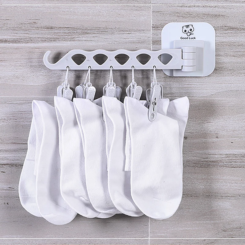 Сушилка для белья вешалка одежды с 12 зажимами сушки носки полотенца подгузники