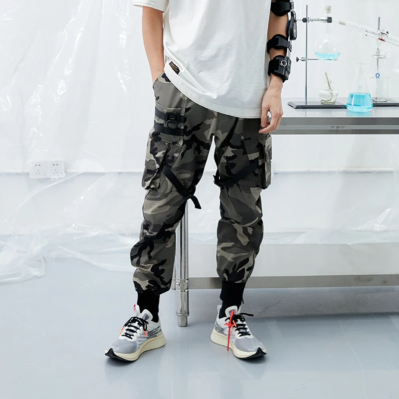 Мужские камуфляжные брюки 2018 модные хлопковые уличные спортивные в стиле хип-хоп