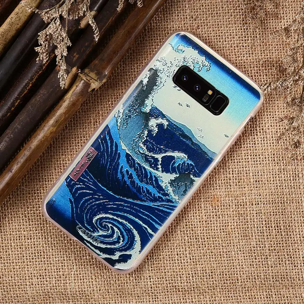 CASEIER Phone Case For Samsung Galaxy S6 S7 Edge S8 Plus Note 8 Cases Soft TPU Ultra-thin Japanese Style Cover Vintage Shell |