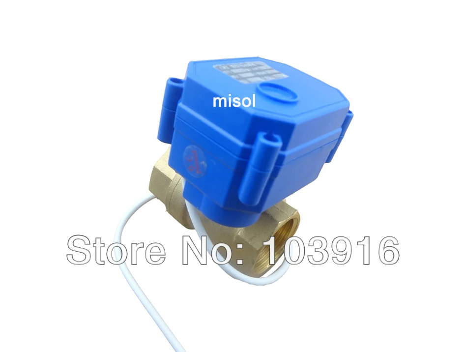 Моторизованный латунный шаровой клапан G3/4 &quotDN20 BSP (уменьшающий порт) 2 ходовой CR02