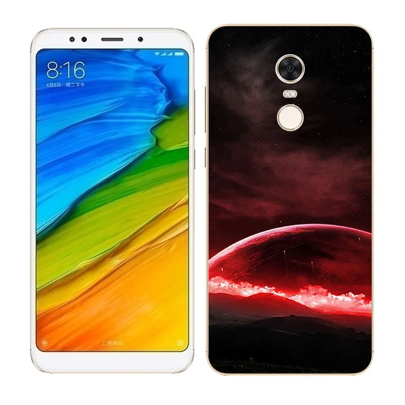 5.99'' Phone Cases For Redmi 5 Plus Case Sleeping Painted Soft TPU Silicon Covers Hongmi Cover Protective Fundas | Мобильные