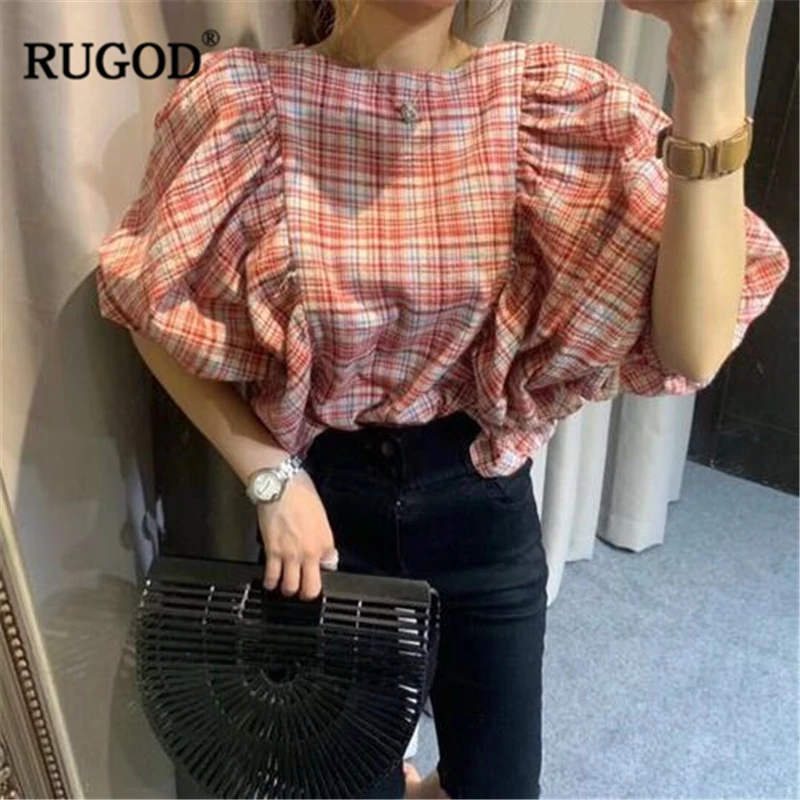 RUGOD 2019 Новое поступление Для женщин с двух сторон носить Рубашки в клетку