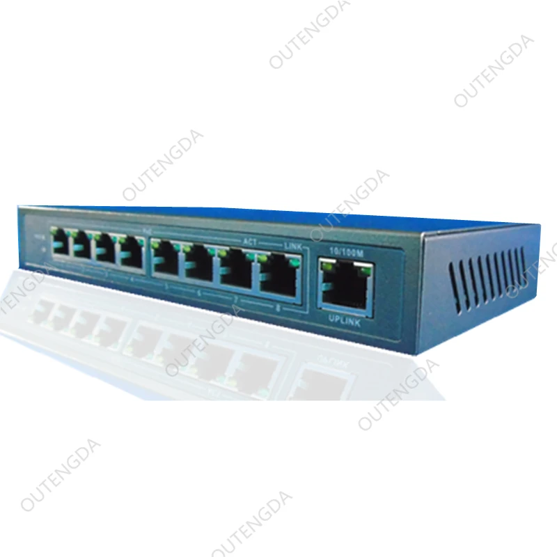 8-портовый POE коммутатор 24 В с 1 портом uplink Мини Сетевой хаб ethernet для ip-камеры |
