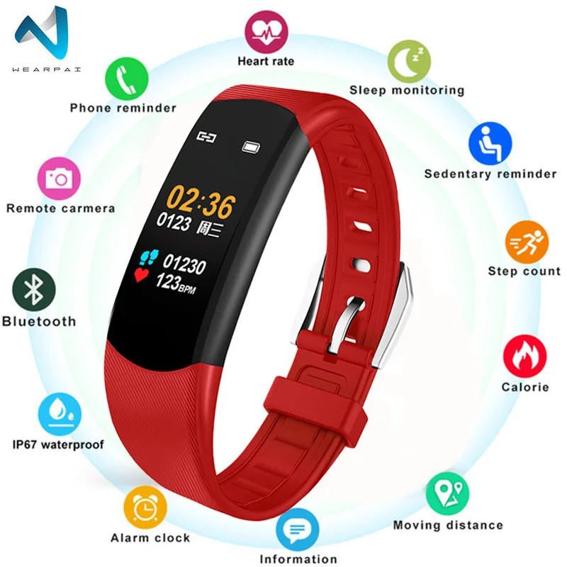 Смарт-часы Wearpai C5 для женщин монитор сердечного ритма фитнес-трекер