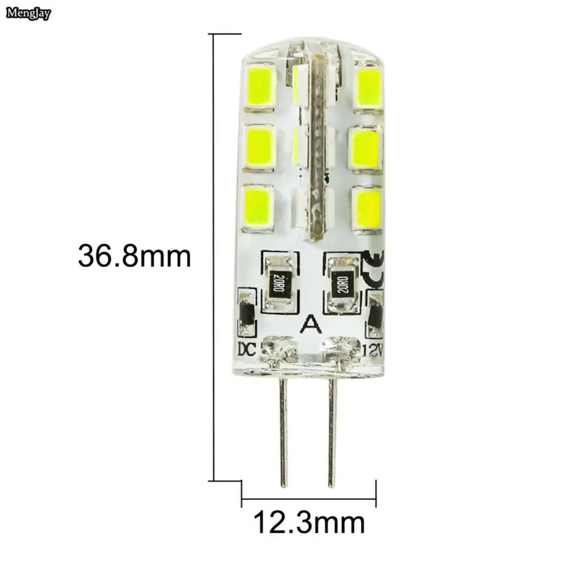 10 шт./лот светодиодная лампа G4 2835 SMD 6 Вт 12 в пост. Тока 24 светодиодные галогенные