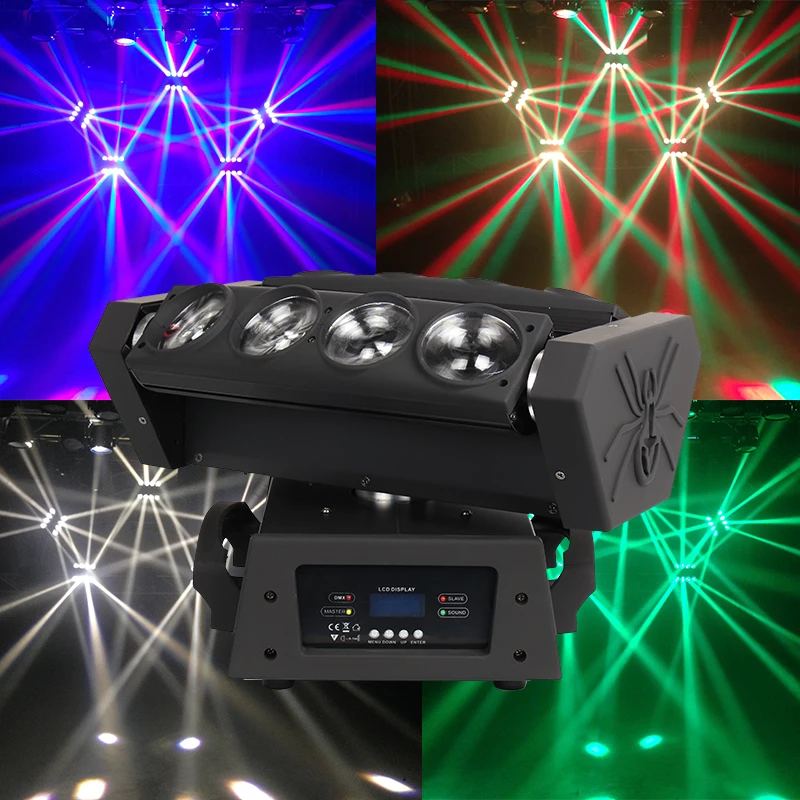 Светодиодный прожектор с движущейся головкой 8x12 Вт 4 в 1 RGBW DMX|beam light|stage lightdmx led light |