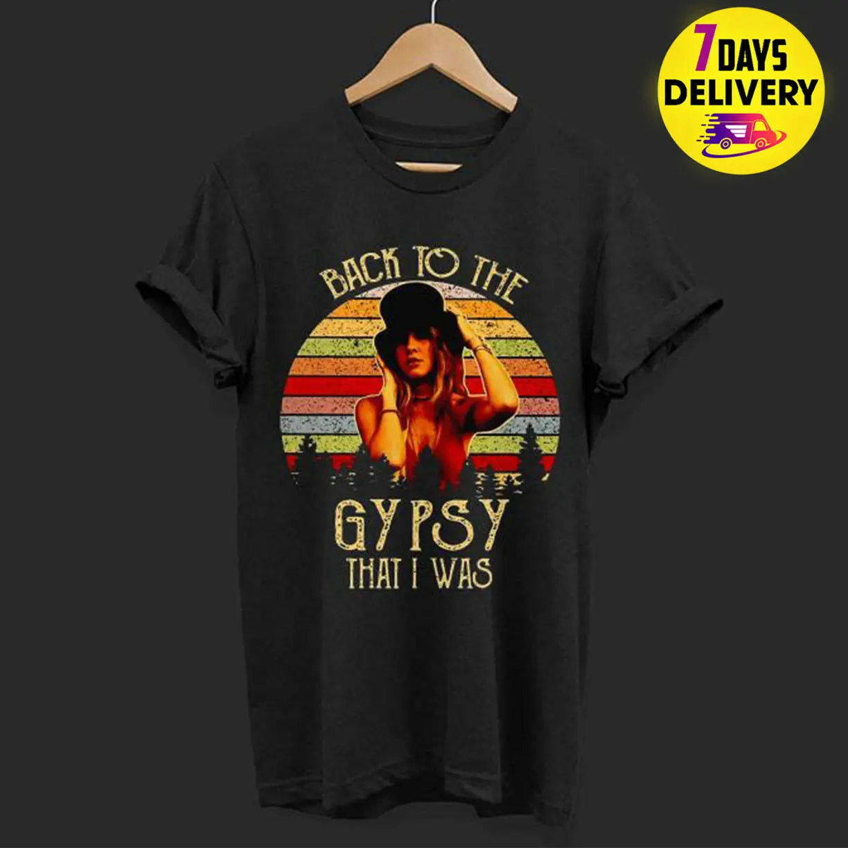 Stevie Nicks back to the Gypsy that I was Sunset ретро футболка черного цвета размер S-3XL дешевые