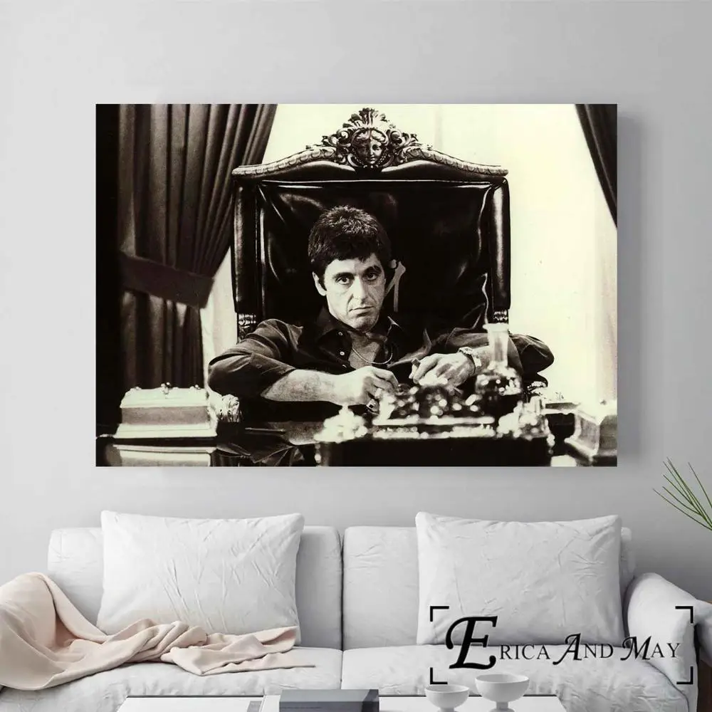 Scarface Al Pacino классический фильм Винтаж Печать на холсте Современная живопись плакаты настенные художественные картины для украшения гостиной - Цвет: 2