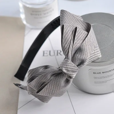 bowknot gray Ruoshui Женская завязанная модная резинка для волос однотонная повязка на голову для девочек аксессуары для волос женский головной убор бандо chevex шикарный тюрбан - Цвет: bowknot gray