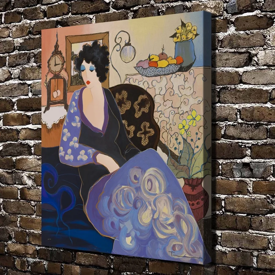 c78 Itzchak Tarkay Beatris Woman Figure Landscape .HD Canvas Print Home decoration Living Room Wall pictures Art painting | Дом и сад