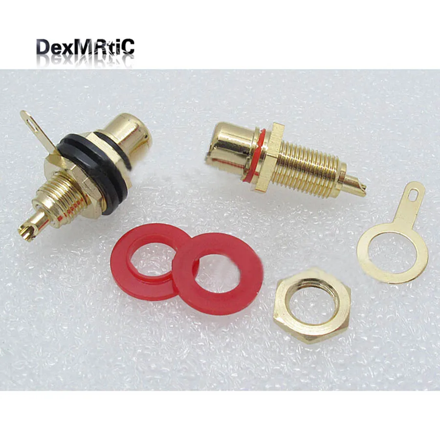 Пара разъемов типа банан позолоченная медь RCA штекер стерео усилитель для