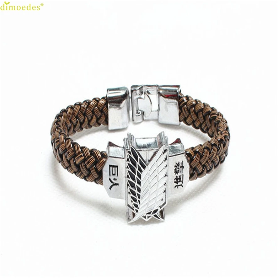 Хит бренд атака на Титанов Shingeki No Kyojin Косплей браслет костюма ремешок руку|bracelet