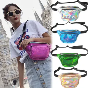 Поясная сумка для женщин и девушек, голографическая, блестящая, неоновая, лазерная голограмма, дорожная, для вечеринок, 2019