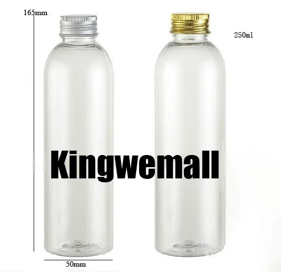 

300pcs/lot 250ml Aluminum Cover Plastic Bottle,Big Lotion Bottle, LW-D-250C