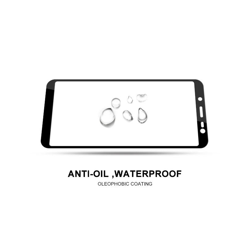 Защитная пленка KIYLCZXYCM Full coverage из закаленного стекла с покрытием 2.5D и твердостью 9H для Samsung Galaxy J6 J7 J8 2018, 5 шт. на упаковку.