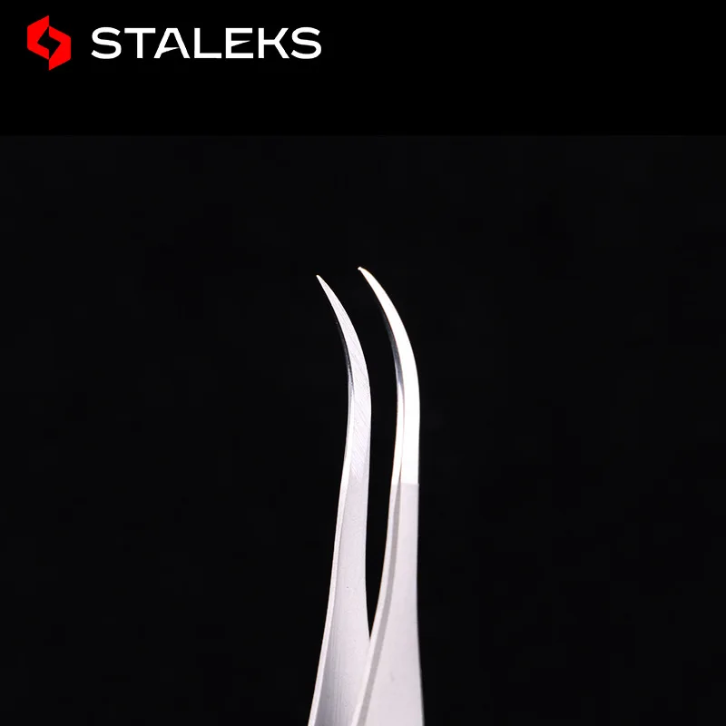STALEKS PRO 40 7 Пинцет наращивание ресниц цветение эфирные антистатические щипчики