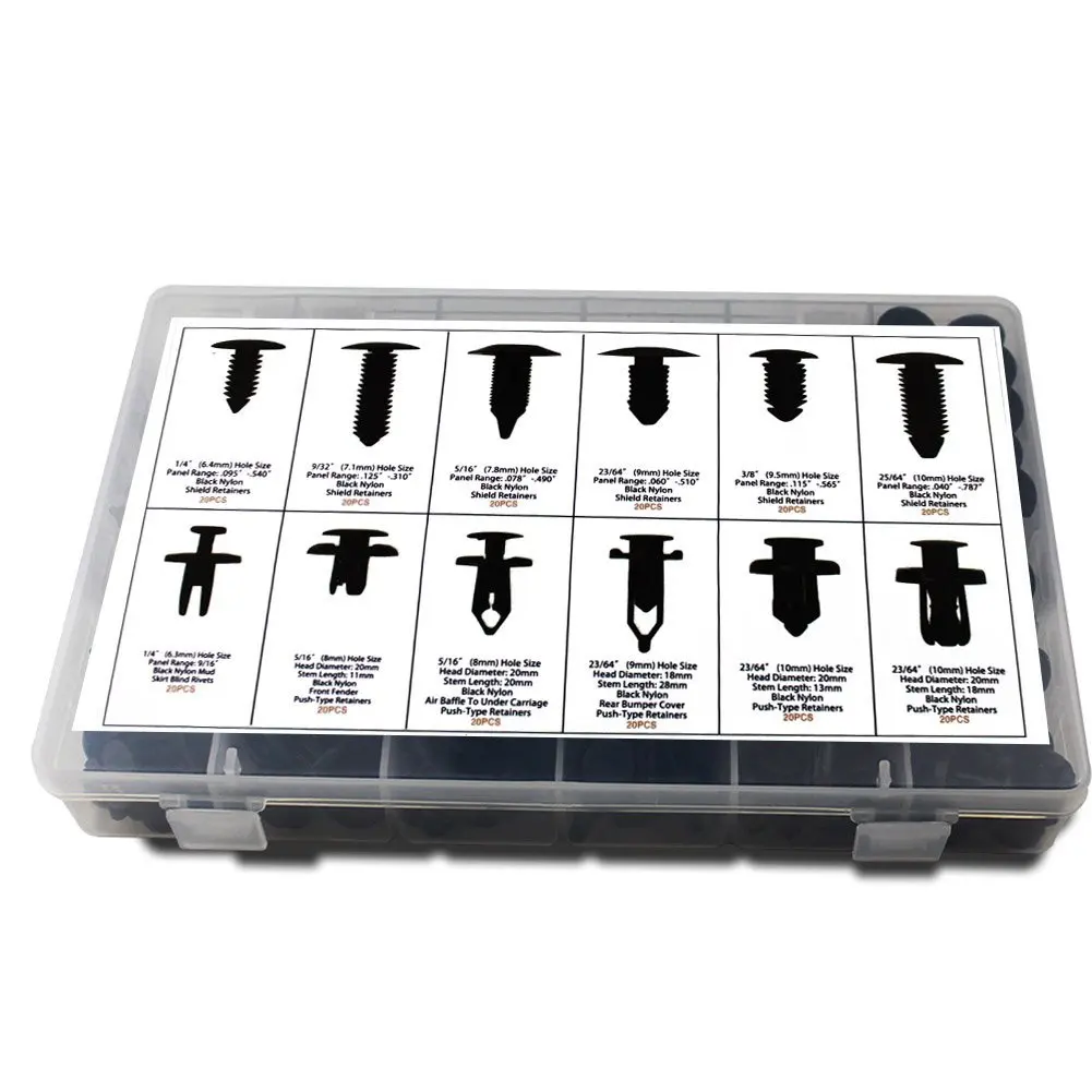 Фиксаторы для бампера автомобиля 240 шт. набор нажимных фиксаторов подходит Toyota