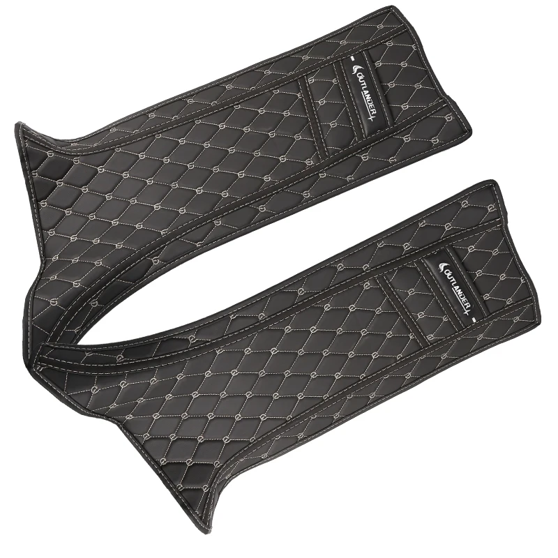 Автомобильный коврик из микрофибры и кожи противоударный для Mitsubishi Outlander 2013-2018