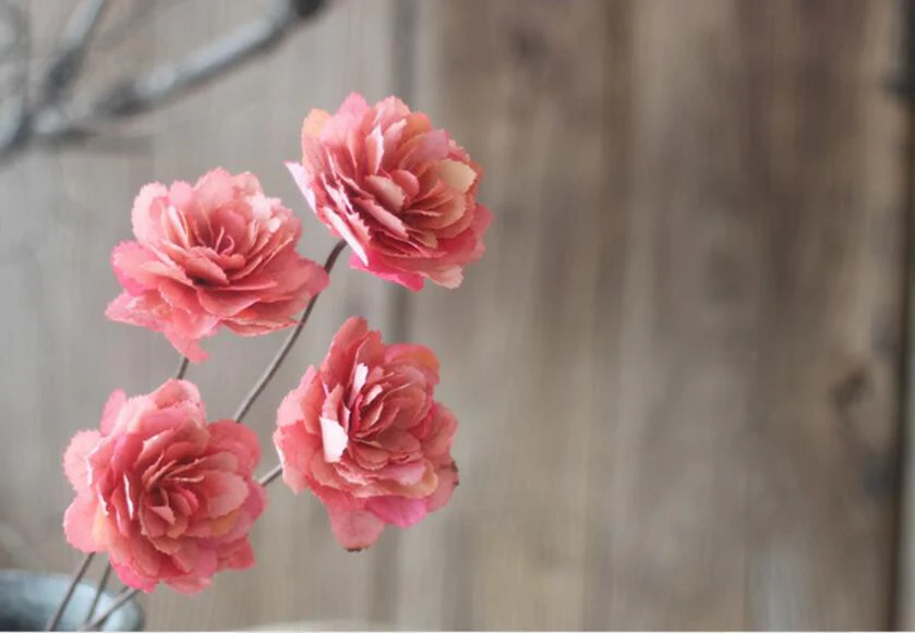 Сушеные пионы 5 шт. синие/розовые/оранжевые цветы для украшения отеля свадьбы