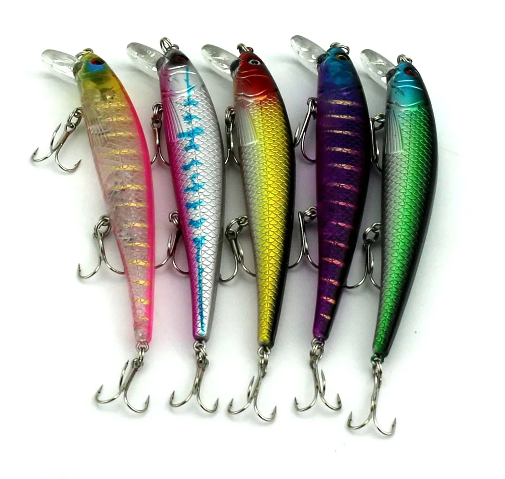 1 шт. случайный цвет 12 3 см 17 г Жесткий приманки Minnnow Блесен Иска Искусственный