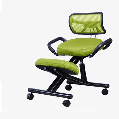 Mesh Cushion green Эргономичное дизайнерское кожаное черное кресло на коленях со спинкой и ручкой офисное кресло на коленях эргономичная осанка - Цвет: Mesh Cushion green
