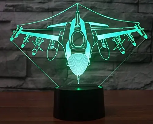 3D лампа для самолета 7 цветов разноцветный USB ночник украшение дома|Ночники| |