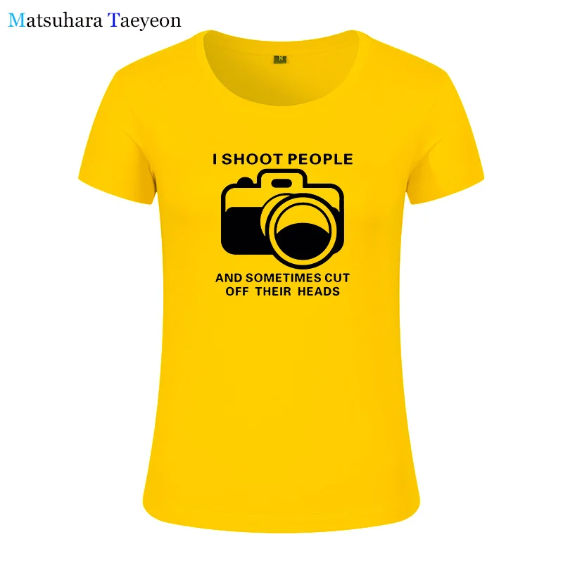 Модные женские футболки с надписью I Shoot People Забавные для фотосъемки камерой