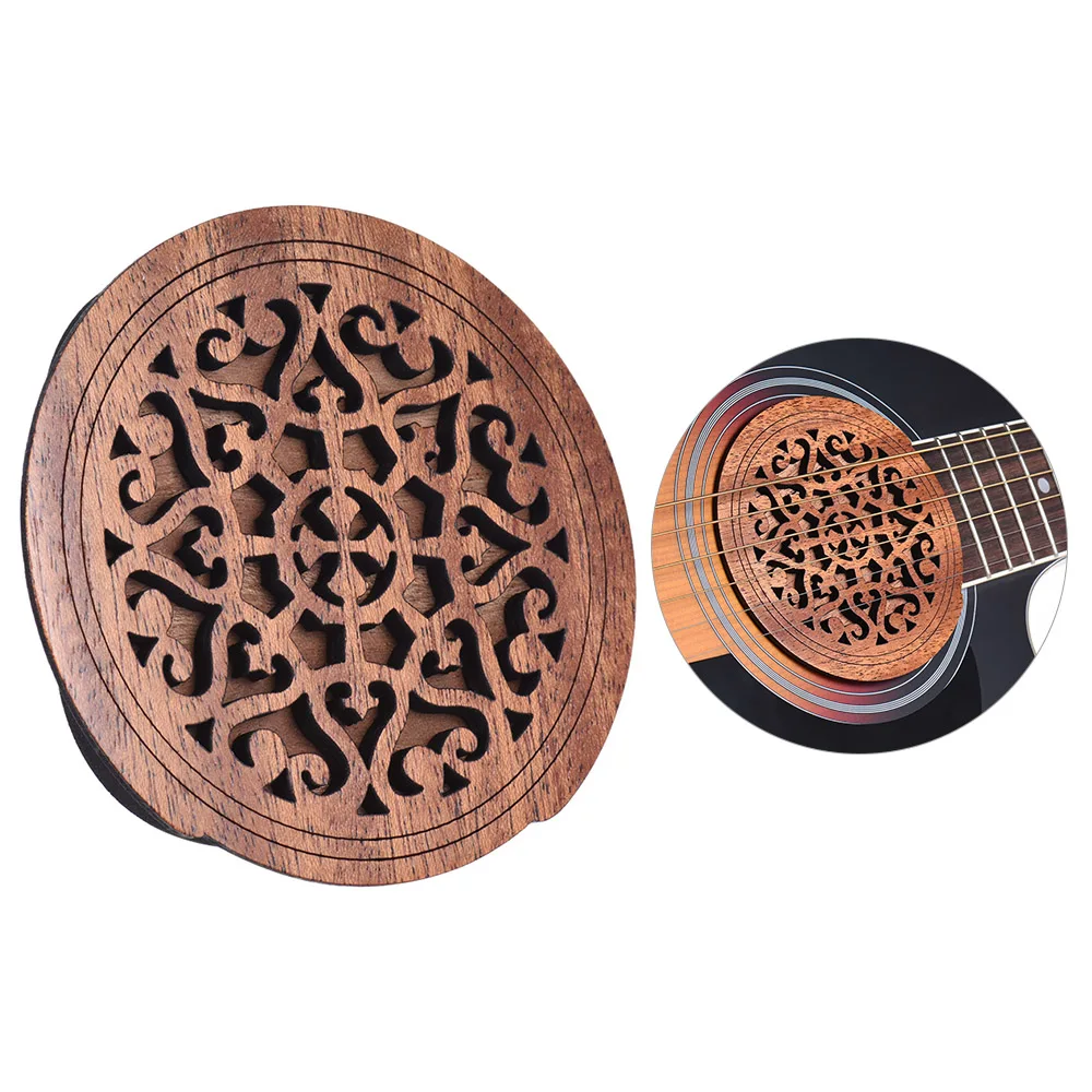 style 4 Гитара Soundhole звук отверстие крышка блок отзывы буфер из красного дерева для эквалайзера Запчасти для акустической гитары и аксессуары - Цвет: style 4