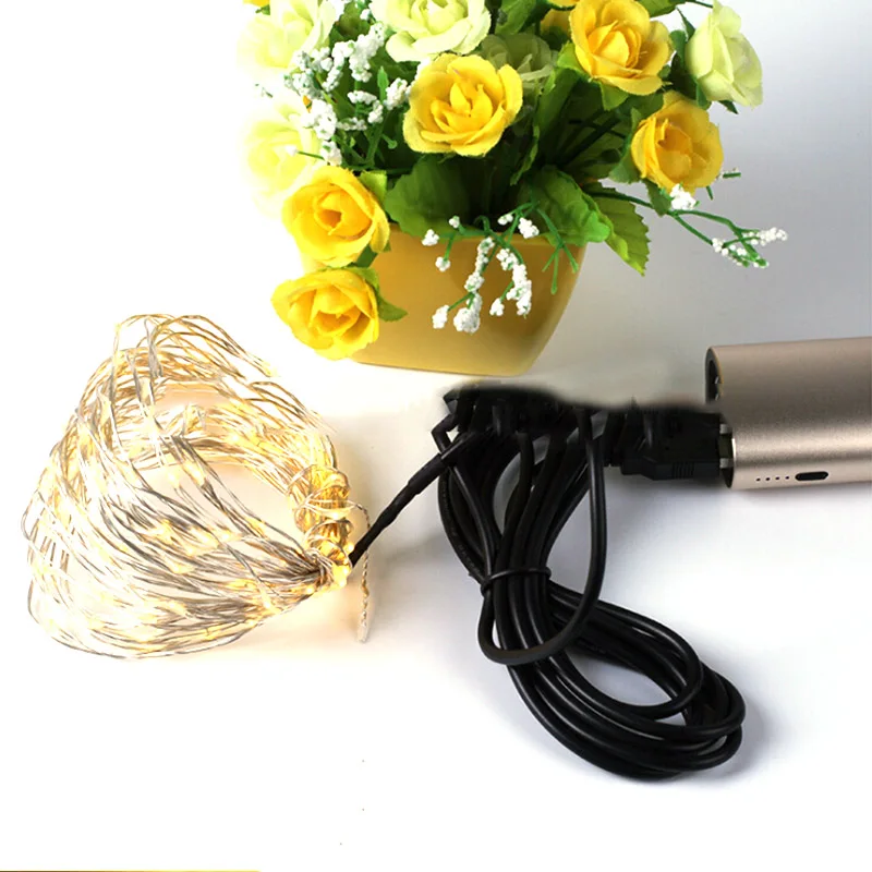 5V USB управляемый 33FT 10 метров Рождественский Звездный патио медный провод