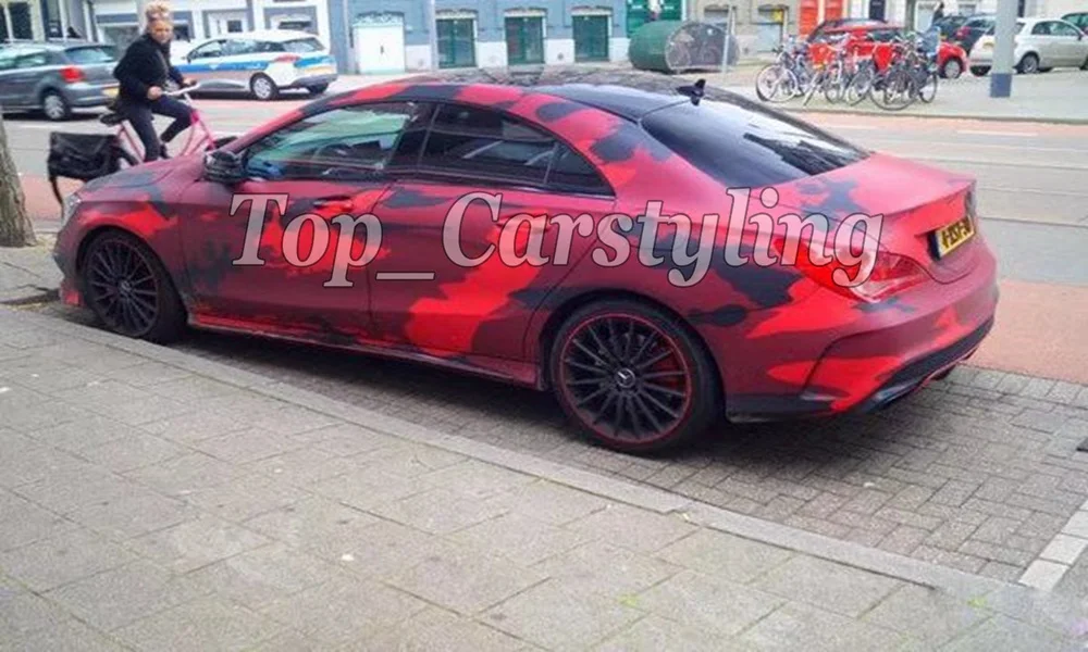 Protwraps красная черная камуфляжная ПВХ Виниловая пленка автомобильная наклейка