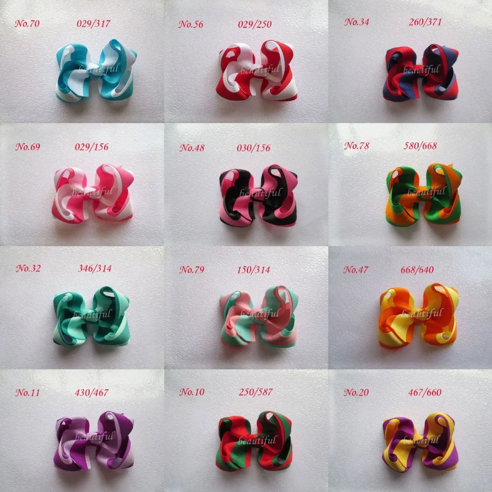 50 шт. Новинка Весна и Лето 2015 высокое качество Grosgrain ленты аксессуары для волос 4