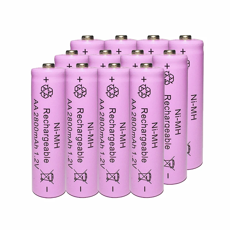 2 шт. 2x высокое качество Перезаряжаемые Батарея AA 2800 мАч ni-mh1.2v 2A 5 # baterias Батареи