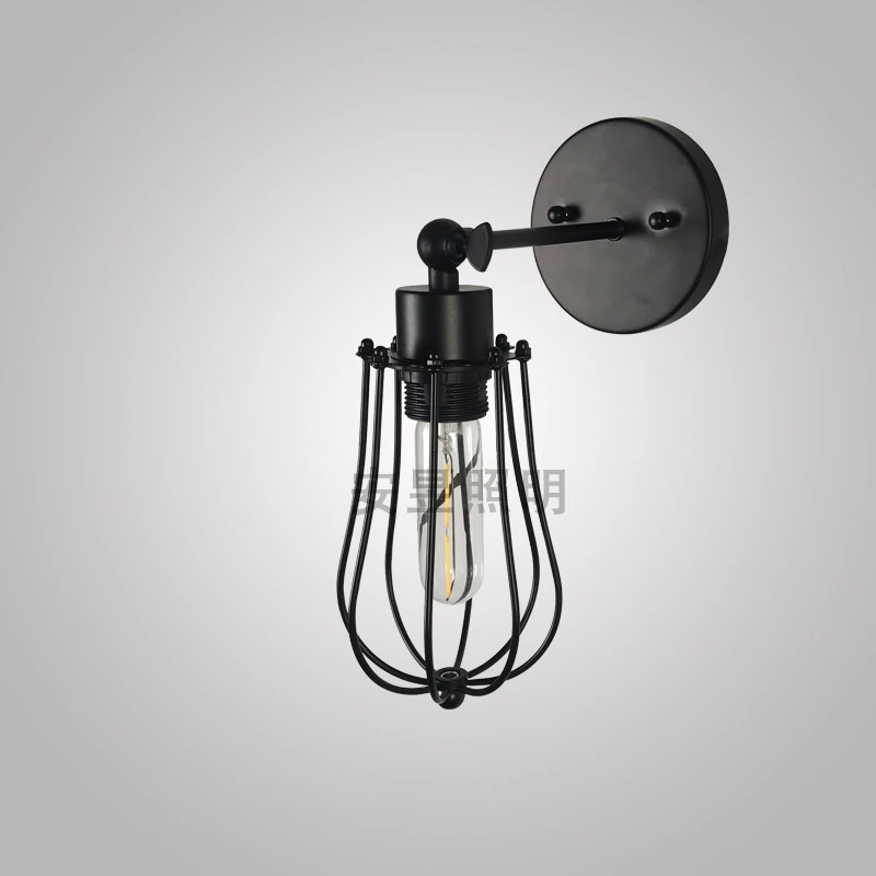 Романтические американские Настенные светильники E27 В индустриальном стиле